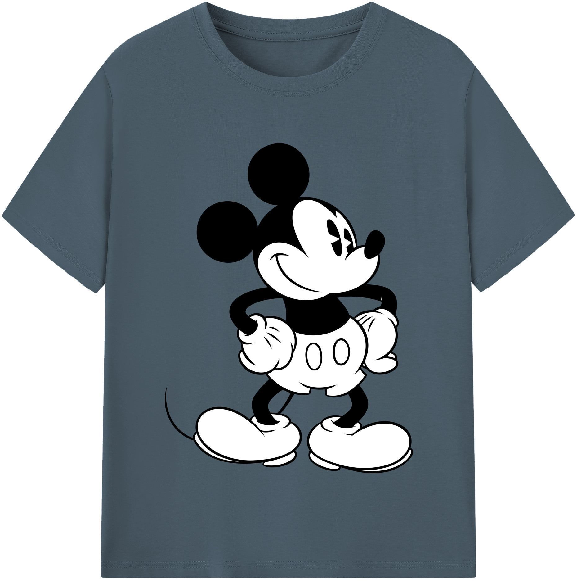 （画像用） ミッキーマウス Mickey Mouse 綿100％半袖Tシャツ（フロントプリント）
